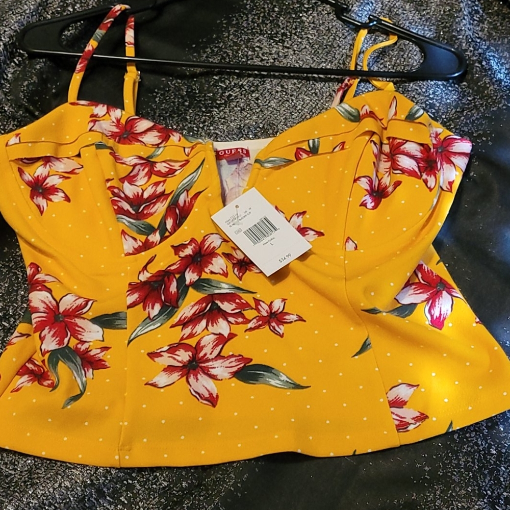 Guess midriff floral top
